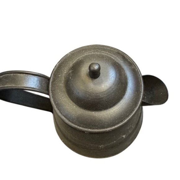 Vintage Rustic Metal Teapot With Handle & Lid - Picture 2 of 5